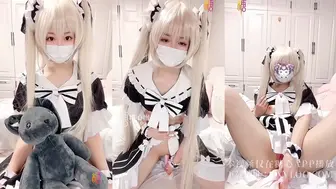 【萝莉少女】妹控福音Cosplay女仆装【小晗喵】▌妄想哥哥的大肉棒，激攻鲜嫩粉穴，哥哥快插进来，好大，好粗