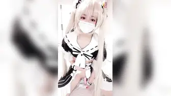 【萝莉少女】妹控福音Cosplay女仆装【小晗喵】▌妄想哥哥的大肉棒，激攻鲜嫩粉穴，哥哥快插进来，好大，好粗